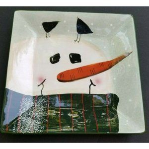 Oneida Platter Snowman Portrait Square Fiddlestix